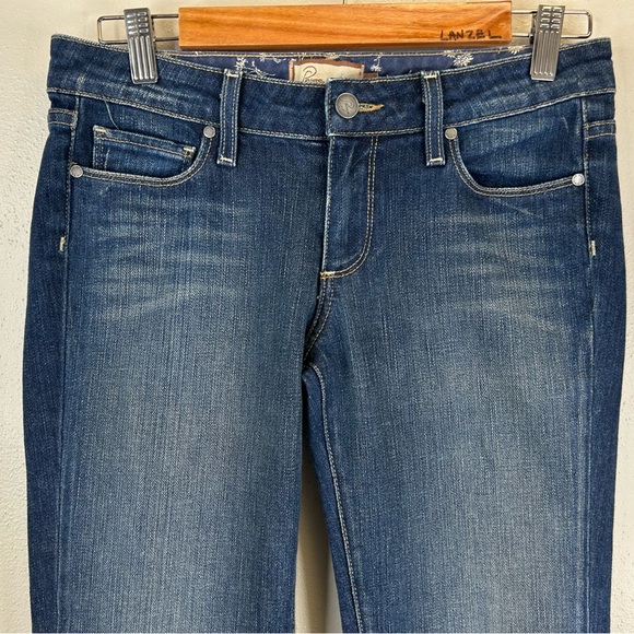 PAIGE 27 Hollywood Hills Classic Rise Bootcut Dark Blue Jeans Y2K Western 90s - Picture 6 of 14